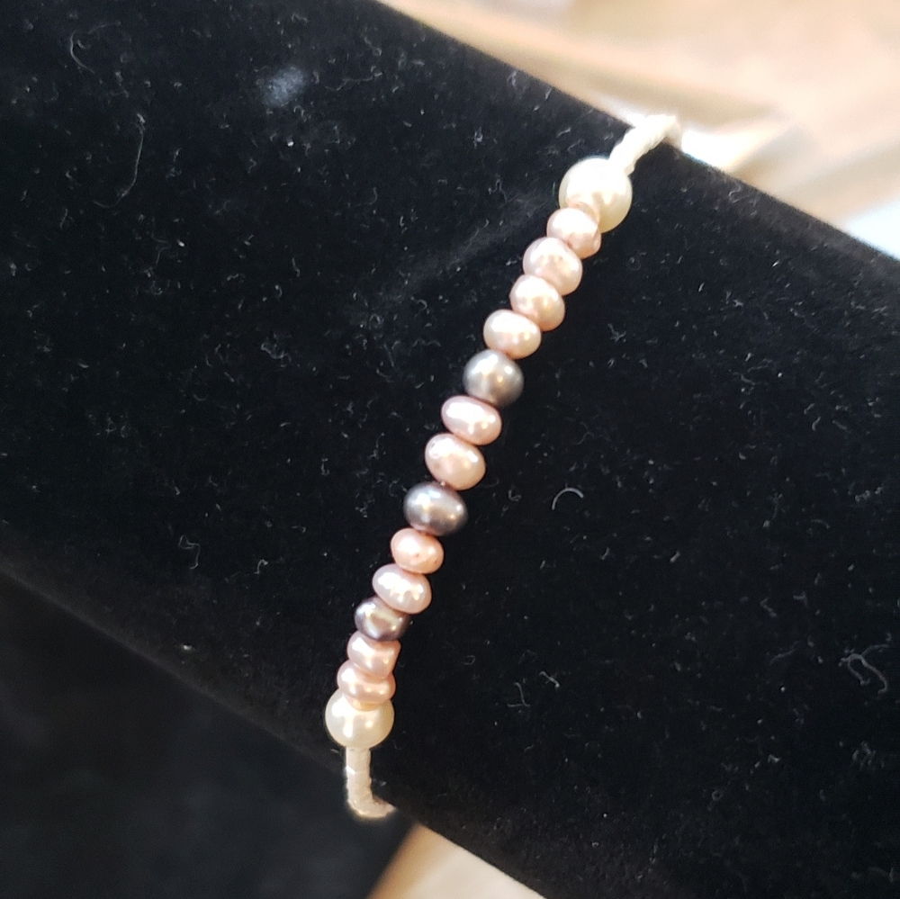 Morse Code "Faith" Pearl Bracelet